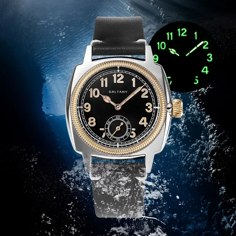 Baltany 1926 Oyster Tribute Watch ST1701 36mm Gold Case Luminous Dial Sapphire Glass 100M Waterproof Automatic Mechaincal Watch