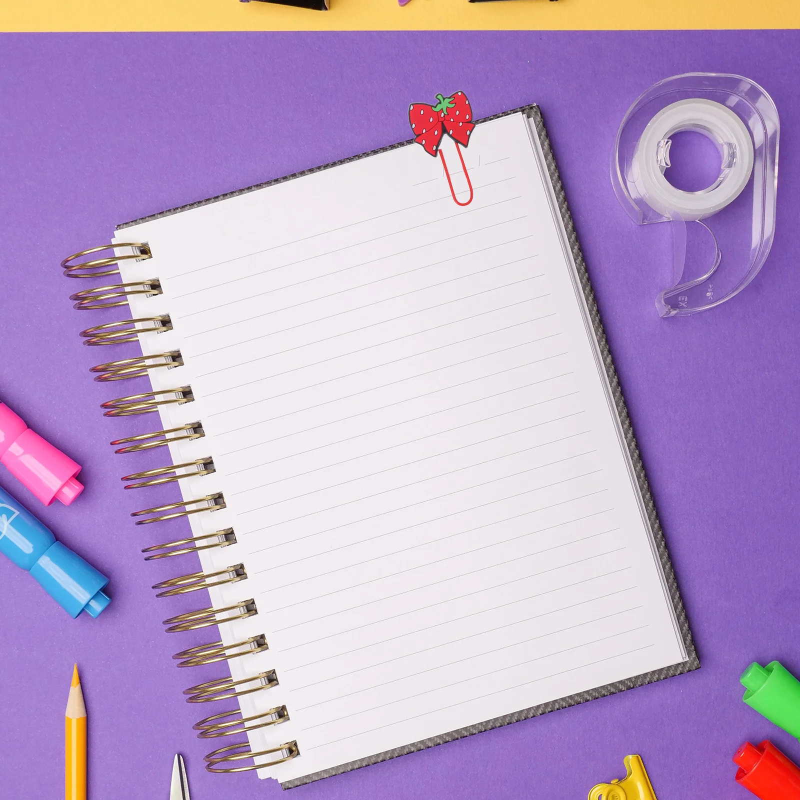 

30Pcs Cute Bookmark Clips Bowknot Paper Clamps Fun Page Markers for Students Teachers Back to School Planner Decorative Book