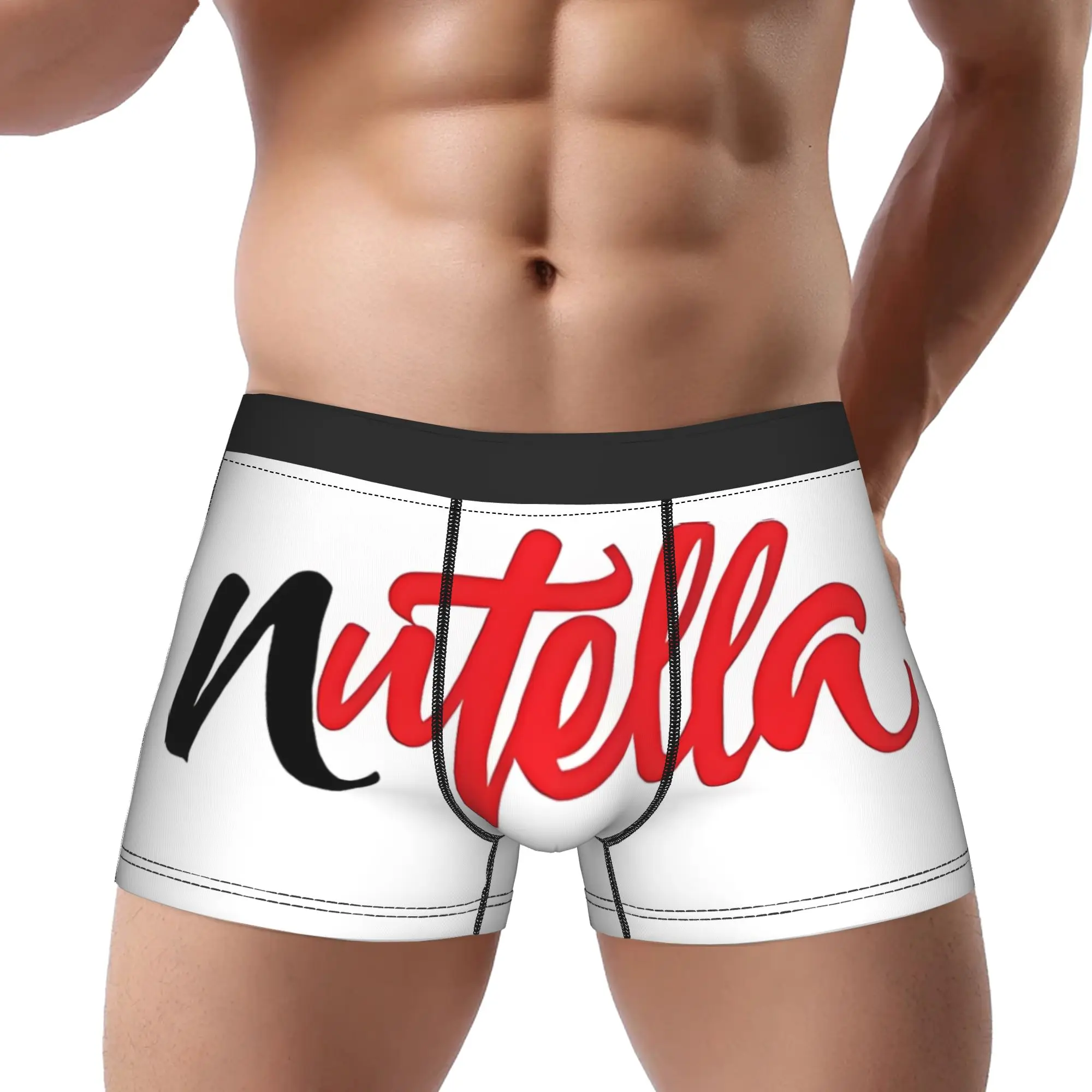 

Трусы с логотипом Nutella, мужские трусы, мужское нижнее белье, шорты с принтом, боксеры