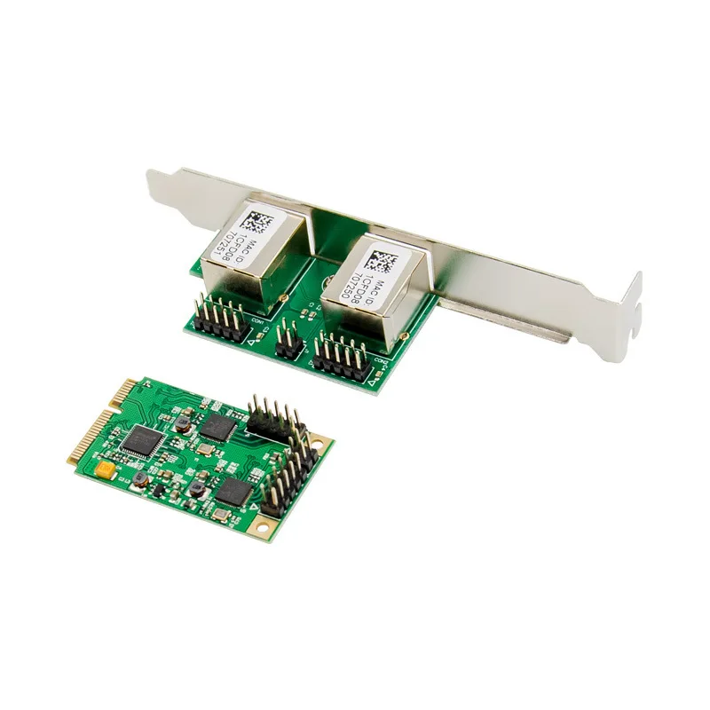 Mini PCIe Gigabit Dual Port Network Card RTL8111F+ASM1182 Industrial Ethernet Device Adaptation Card