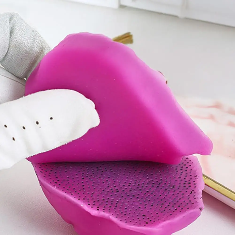 Dragon Fruit Toy Dragon Fruit Stress Relief Toy with Tweezers Double Layer Fruit Seeds Removal Game Blackhead Pimple Popping