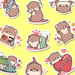 34PCS Cute Otter Stickers, Animal Scrapbooking Stickers for Laptops and Water Bottles , Envelope Seals, Party Favors