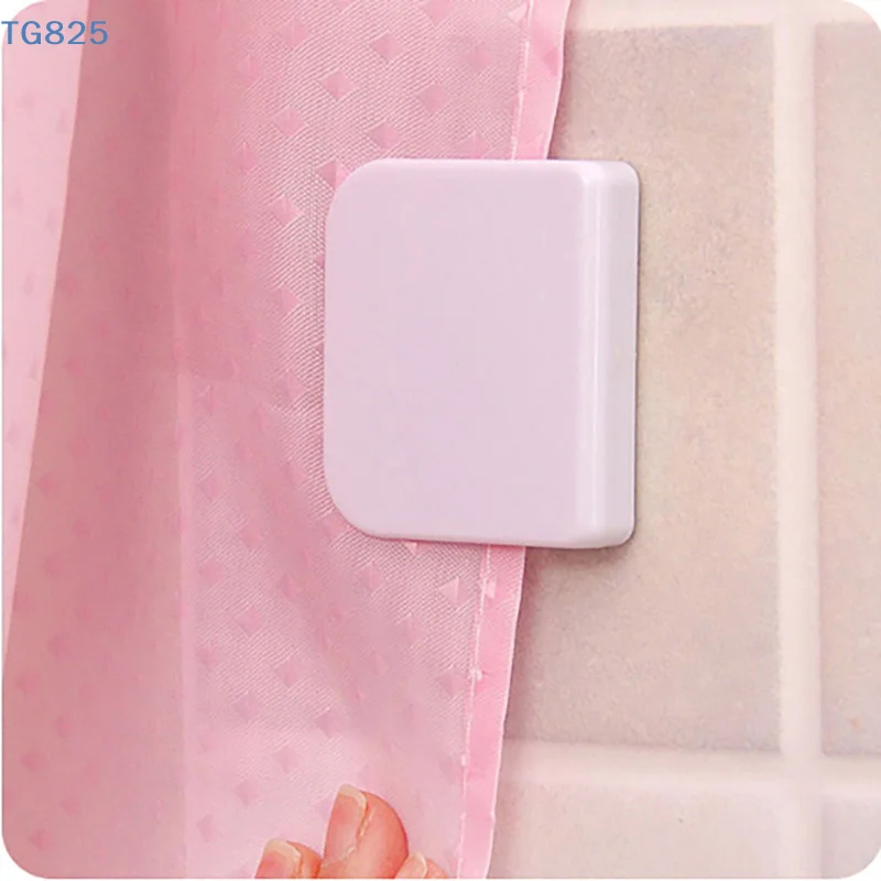 【AN】【SA】2 Pcs Shower Curtain Clips Anti Splash Spill Drop Water High-quality Toilet Guard Curtain Rings Clip Bathroom Supplies