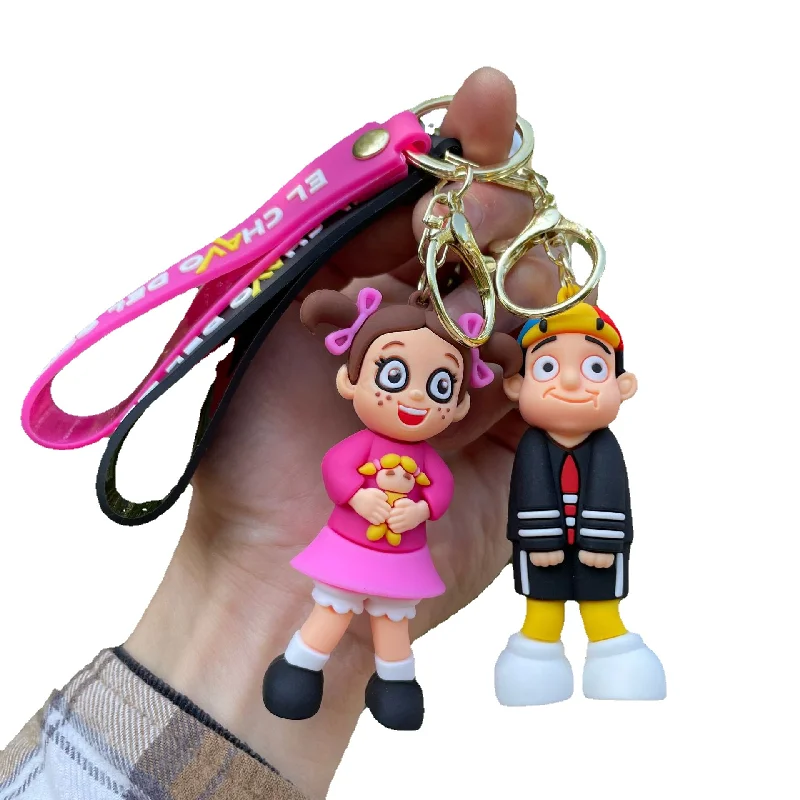 2023 New Anime El Chavo Del Ocho Keychain Cartoon Boy Doll Pendant Key Chain Bag Car Keyring llaveros Funny Jewelry Friends Gift