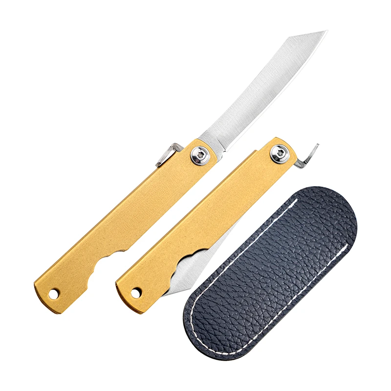 Tragbares Taschenmesser mit Holster, Edelstahl-Messer Outdoor-Werkzeug