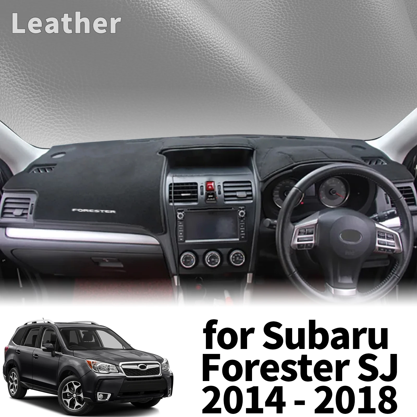 

fit for Subaru Forester SJ 2014 2015 2016-2018 Car Dashmat Dashboard Cover Pad Protective Carpet DashMat Sunshade Accessories
