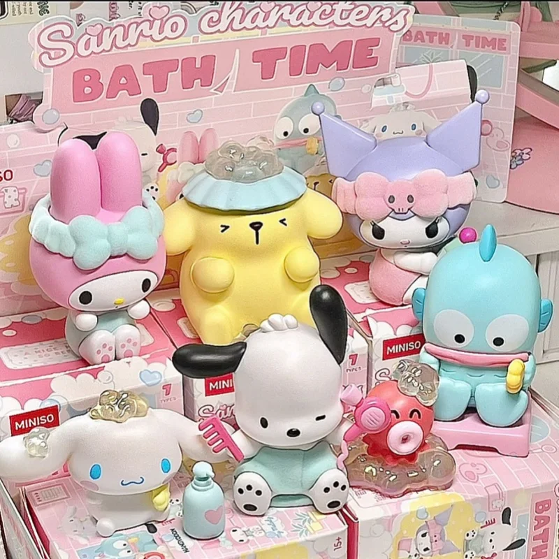 

Новинка Sanrio, аниме-фигурка из сериала «время купания», кукла-модель Kuromi Cinnamoroll, Декор, милые игрушки, подарок на выпускной, коллекционный Рабочий стол