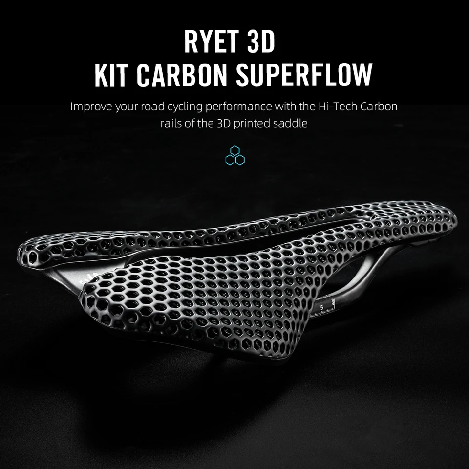 2024 RYET 3D プリント自転車サドル 145/150 ミリメートル超軽量
