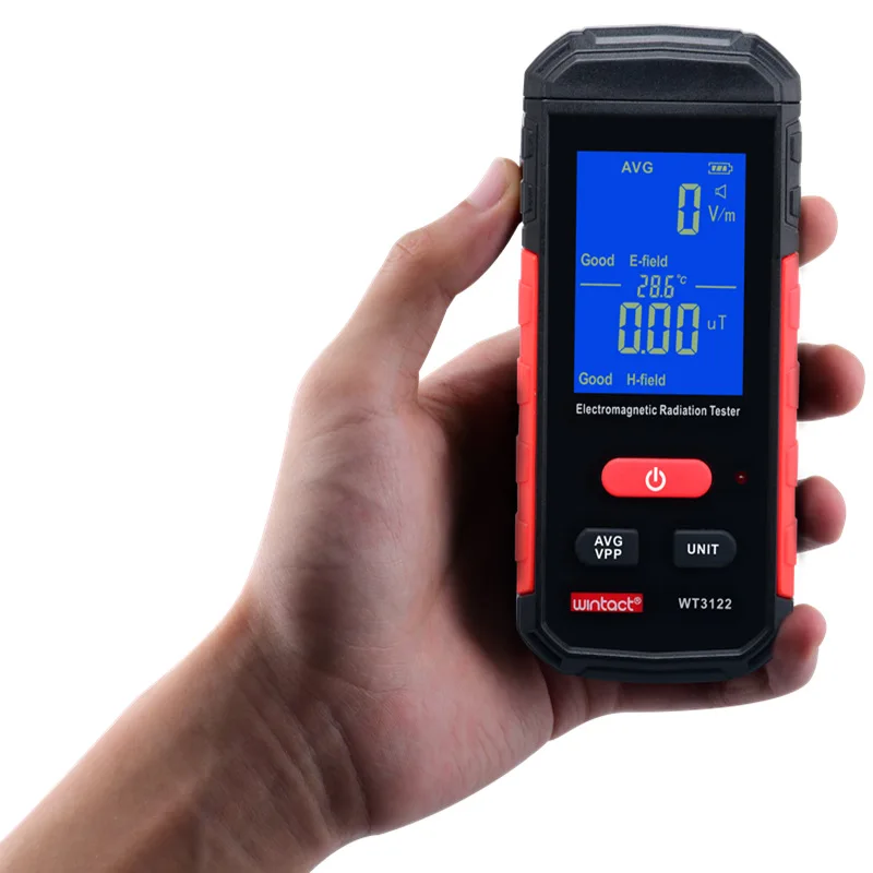 Geiger Counter Detector de Campo Eletromagnético Testador de Radiação do Telefone Móvel Alarme Visual Audível Radiador de Onda Wt3122 Novo