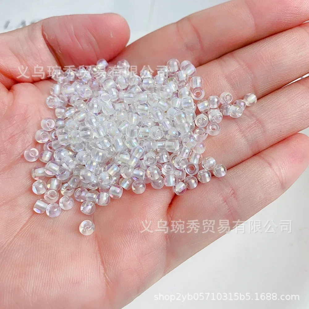 2/3/4mm pearl powder iridescent glass rice beads handmade DIY bead bead scattered bead bracelet necklace accessories materials