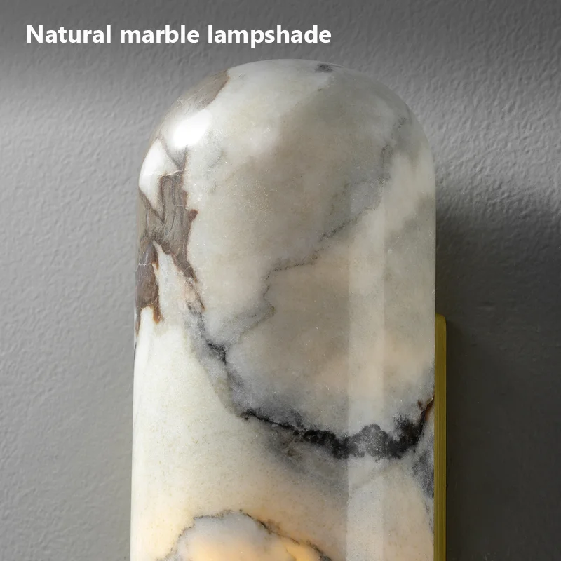 고급 LED 대리석 벽 램프, 모든 침대 옆 돌 스콘스, 거실 침실 로프트 홈 장식, 복도 벽 램프