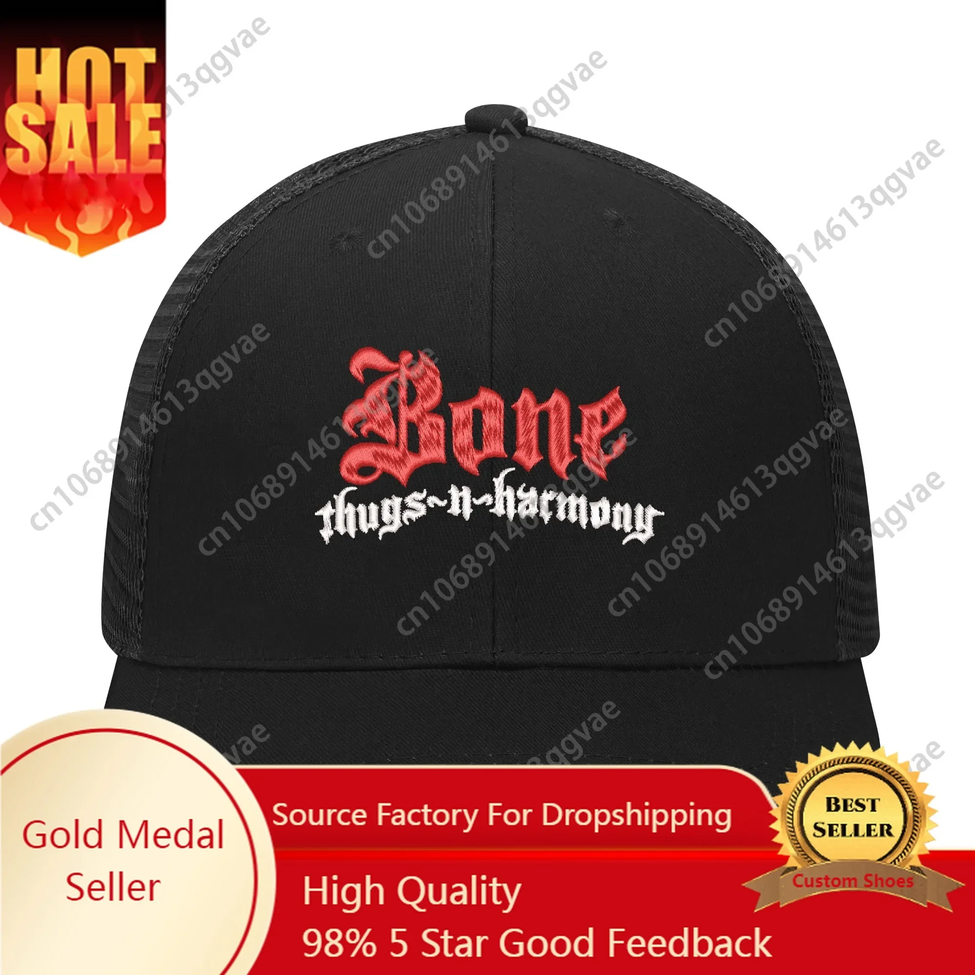 

Bone Band Thugs Music N Rap Harmony Embroidery Hat Mens Womens Sports Baseball Hat Hip Hop Breathable Headwear Custom Caps Logo