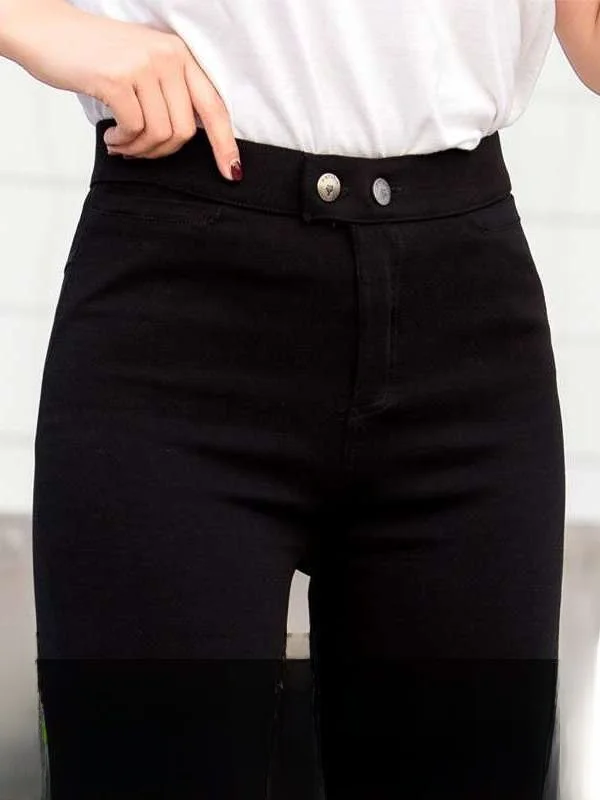 

Женские повседневные брюки Netizens Beggars Holes Magic Pants из ПВХ-материала, подходящие для среднего возраста, весенний сезон