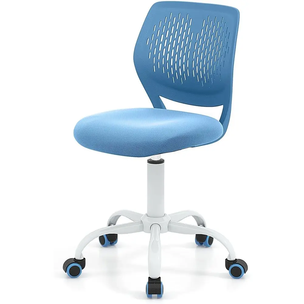 

Small Home Oice Desk Chair, Swivel Rolling Study Computer Chair, Adjustable Height Task Chair with ArmlBack, Upholstered Mesh