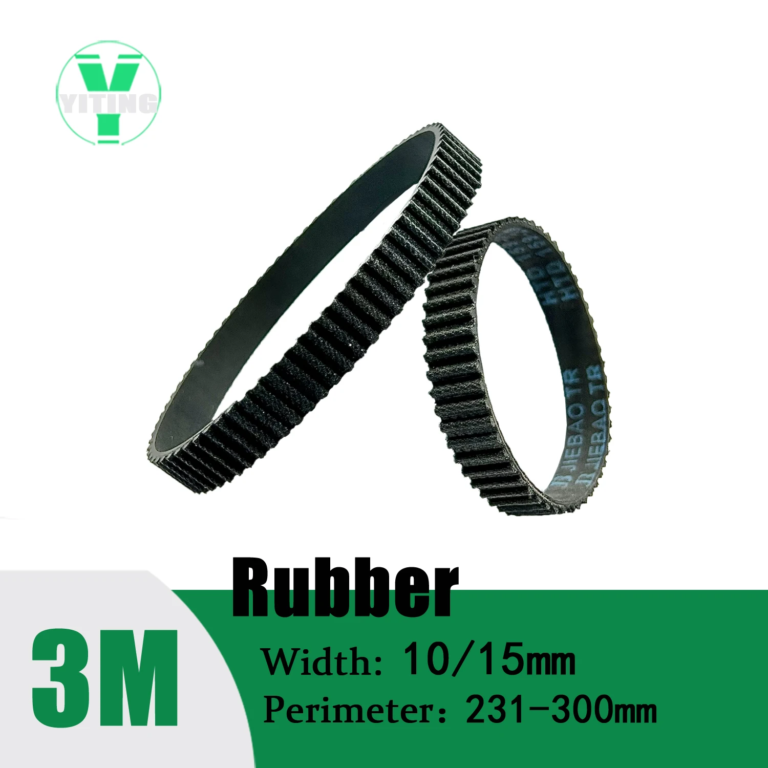 

HTD-3M Timing Belt Width 10/15mm Rubber Closed Loop Length 231-300mm HTD3M Synchronous Belt 3M