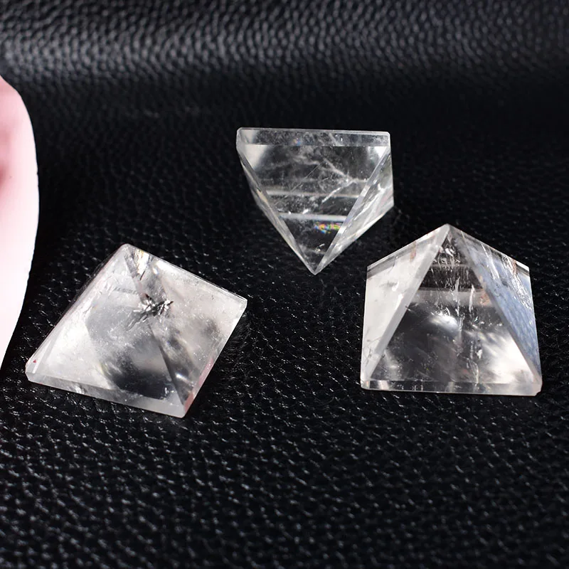 Natural Crystal Quartz Polished Clear Quart Pyramid Reiki Healing Stone Reiki Meditation Crystal Point Home Decor Crafts Stone