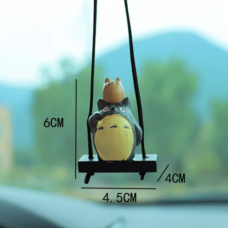 Cartoon Car Ornaments Healing Department Totoro Swing Cute Creative Car Accessories Gifts for Good Friends view 4