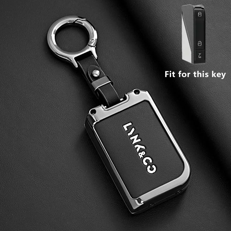 Zinklegierung Autoschlüsselhülle für LYNK&CO 08 LYNKCO LYNK CO Link & Co 08 Fernbedienungsabdeckung Schlüsselanhänger Halter Zubehör – Detail 11