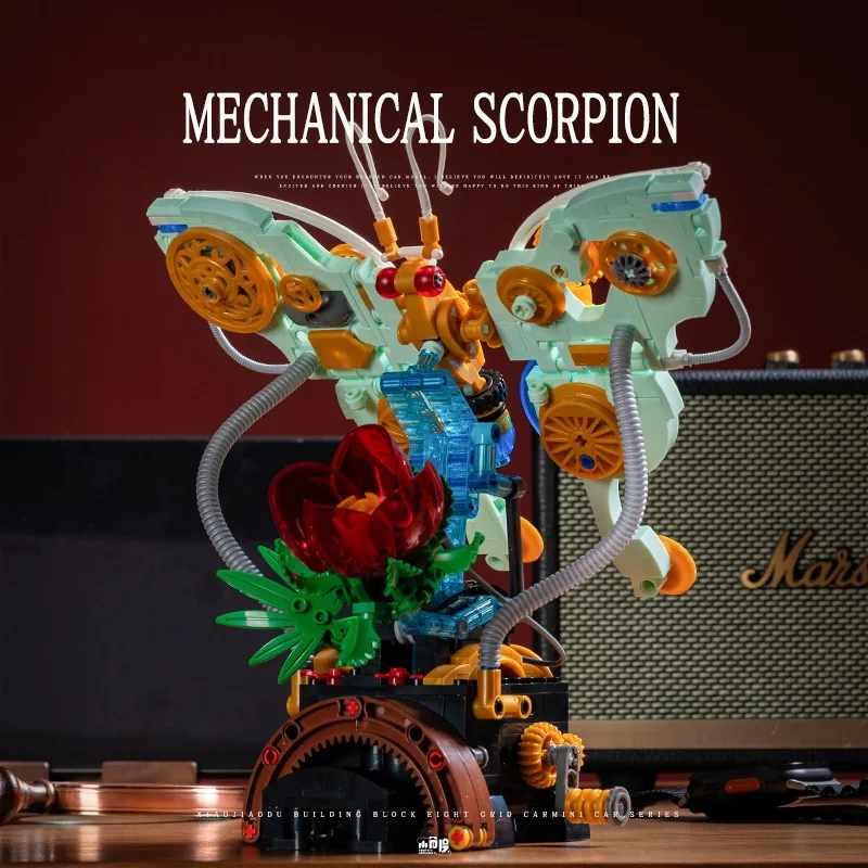 

MOC механические строительные блоки в виде бабочки, идеи, стимпанк, коллекция насекомых, модель, меха, шестерня, головоломка, игрушка «сделай сам», подарок для детей