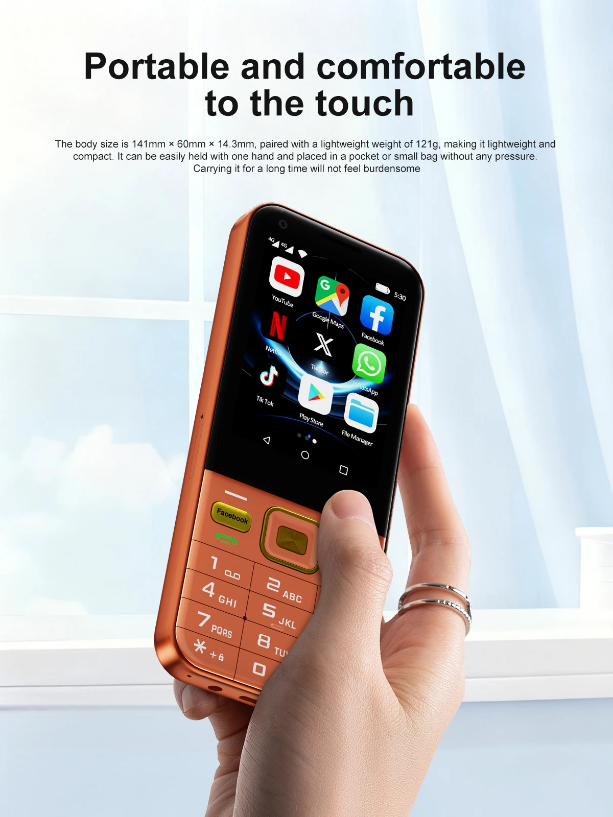 SERVO 4G Button Smartphone Android System 2 SIM 2GB RAM 16GB ROM 2200mAh Battery WiFi Hotspot FM 2.8' Touch Screen Small Mobile