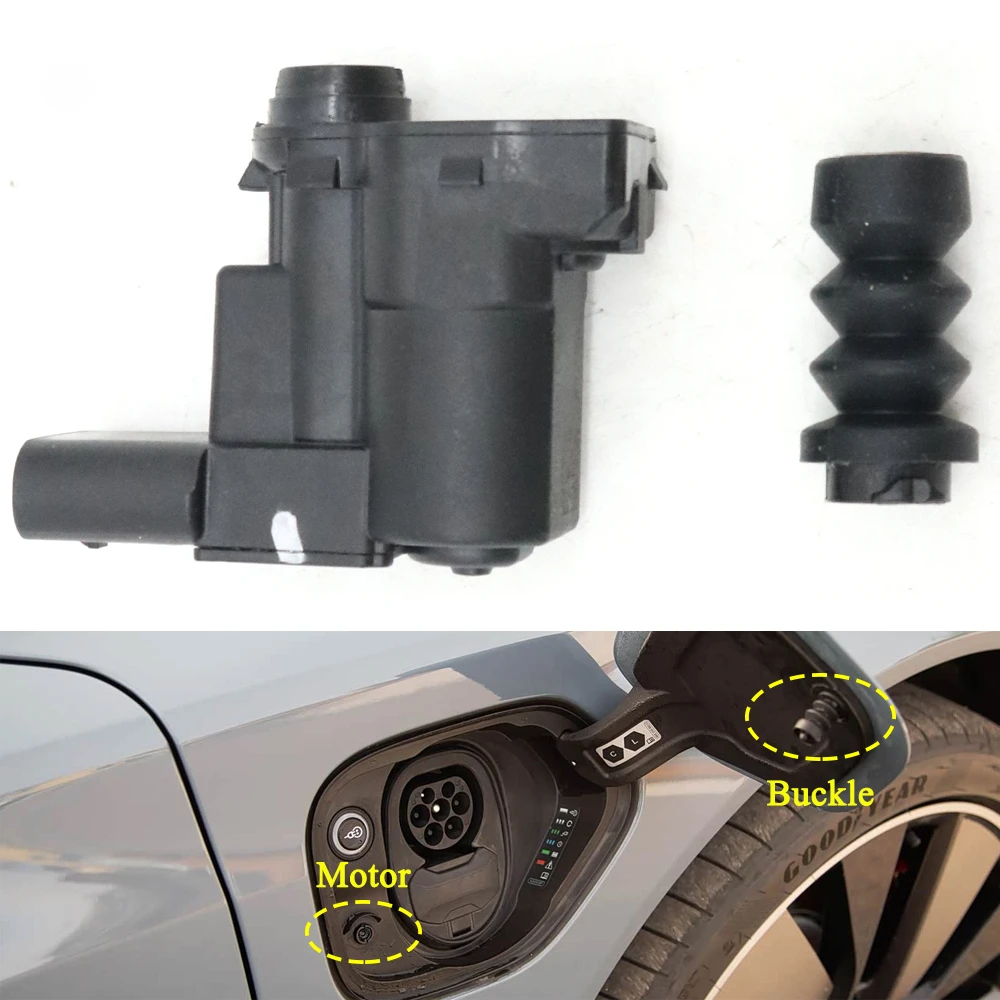 Charging Port Cover Cap Door Lock Spring Rebound Snap Pin Buckle Motor For Porsche Taycan 9J1 2020-2026 Audi E-Tron GT 2021-2026
