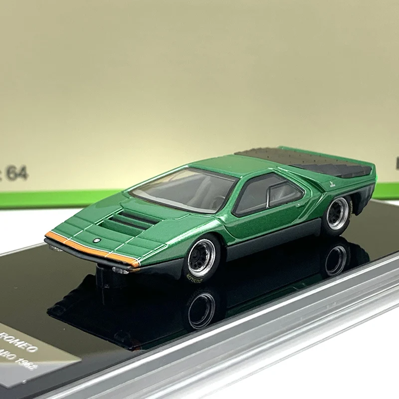 Масштабная модель автомобиля 1:64 ALFA ROMEO 33 BERTONE CARABO 1968 из сплава, коллекционная, игрушечная, для детей