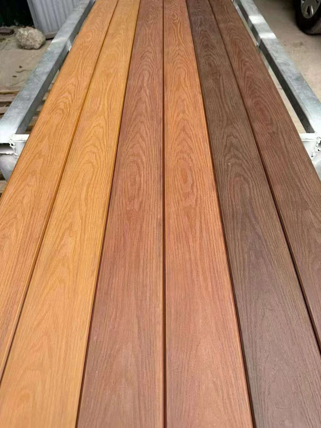 ASA Contemporary PVC Wall Panel Anti-Slip Square Fluted Slat Cladding for Outdoor Wood Composite Ceiling WPC Square Lovers Panel view 4