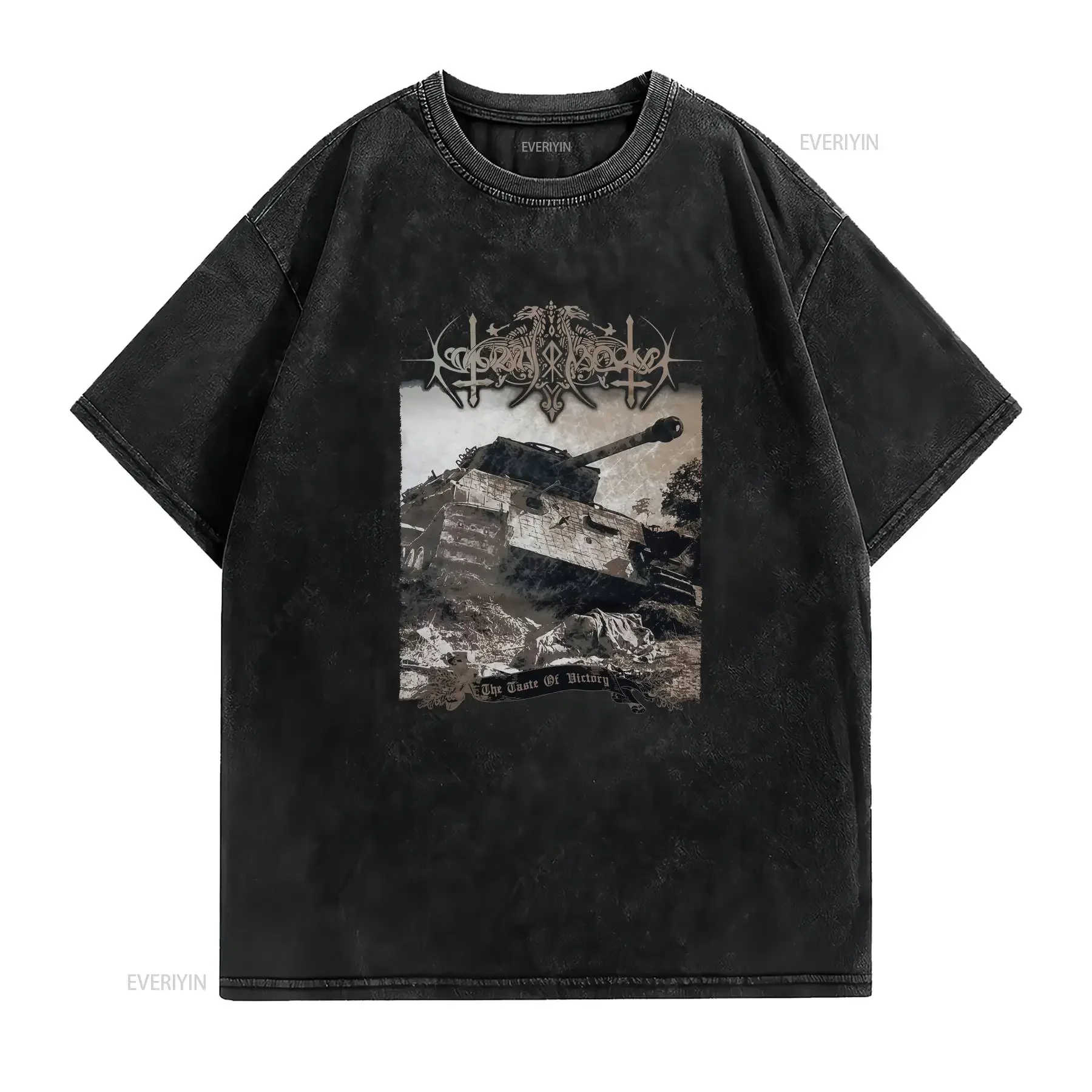 NOKTURNAL MORTUM The Taste Of Victory T Shirt Officially Licensed vintage Washed Casual Versatile fashion Top For Everyday Wear