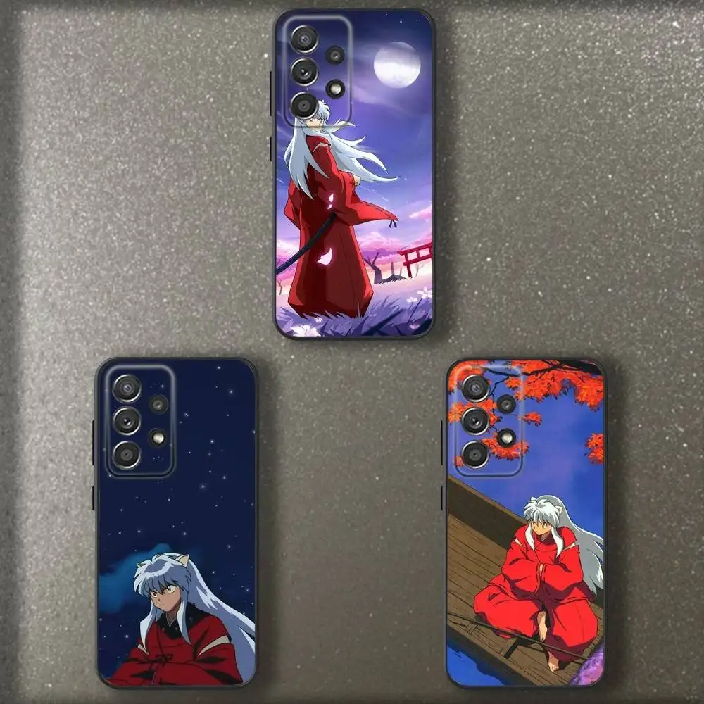 

I-Inuyashas Anime Popular Phone Case For Samsung S 25,24,23,22,30,21,10,9,Ultra,Plus,Lite,FE,4,5 G Soft Black Case