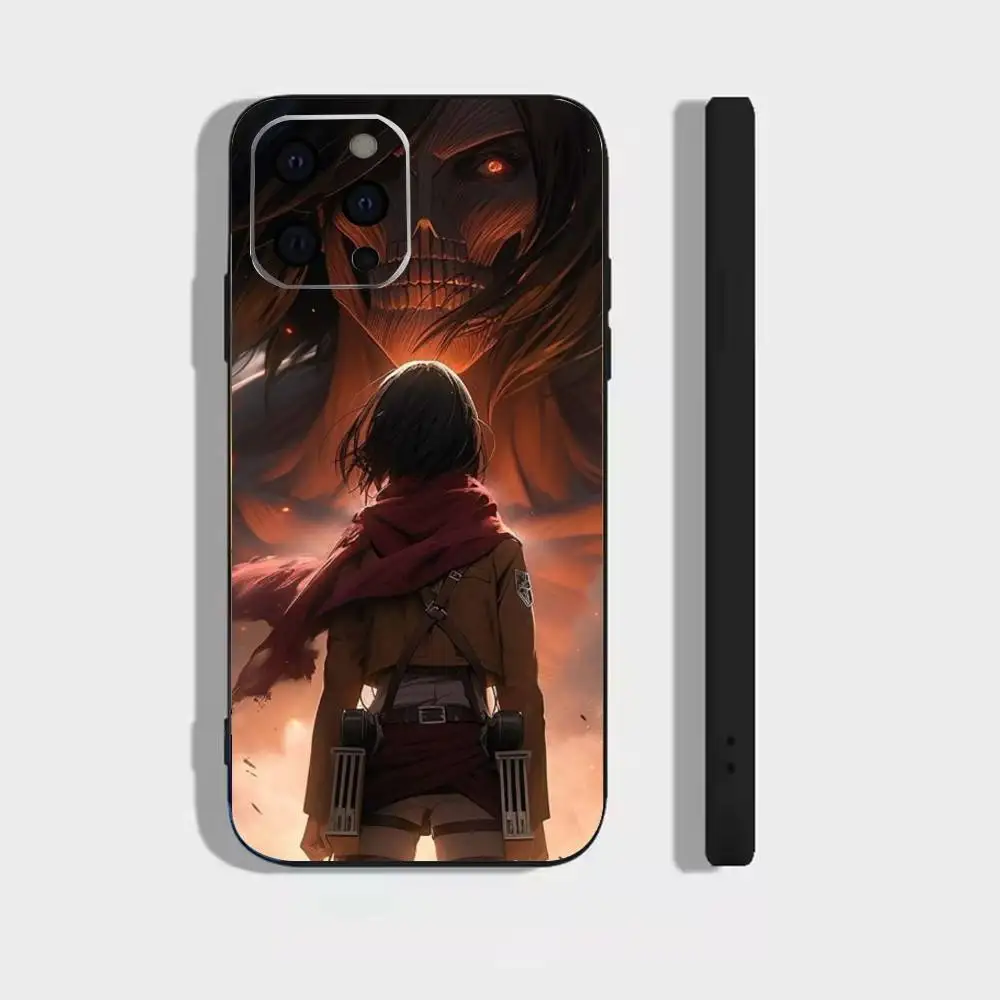 A-Attack on T-Titan M-Mikasa Phone Case For iPhone 17, 16,15,14,13,12,11 Plus,Pro Max, Others Soft Black Cover