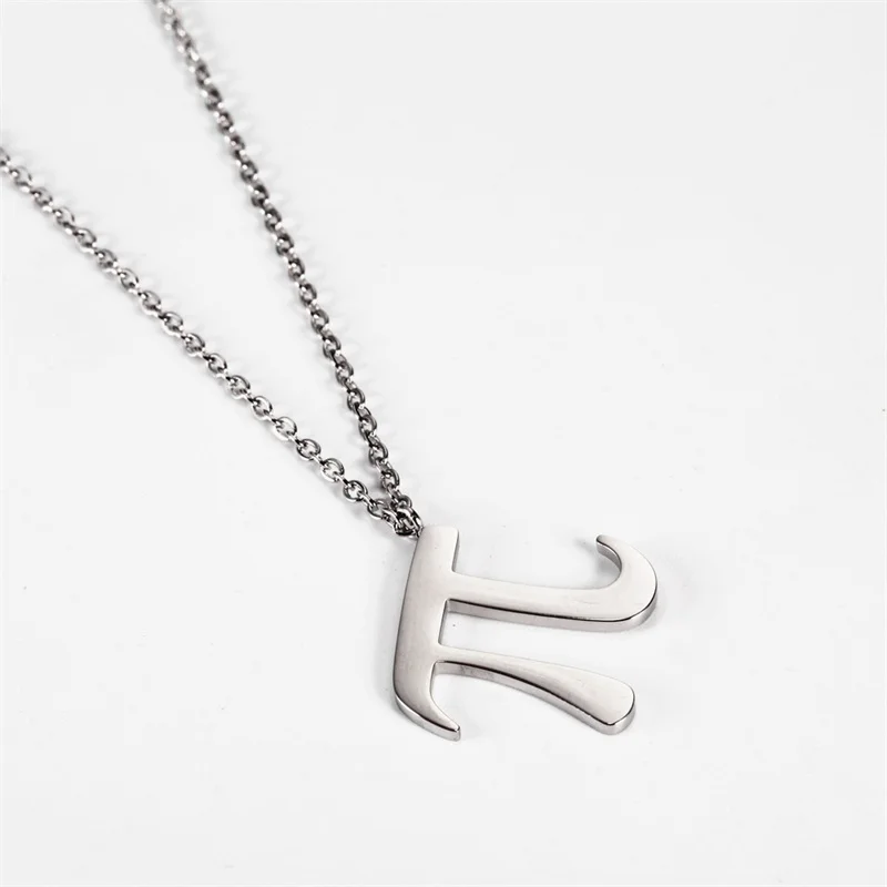 

Greek Letter PI Gold Plated Necklace Titanium Steel Creative Number Symbol Ladies Clavicle Chain