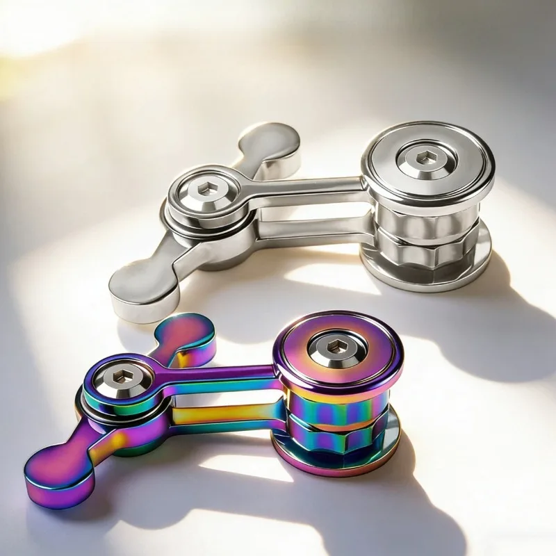 Metal Swinging Fingertip Gyroscope Folding Portable EDC Pressure Resistant Adult Decompression Toy Stress Relief Gift Men Party