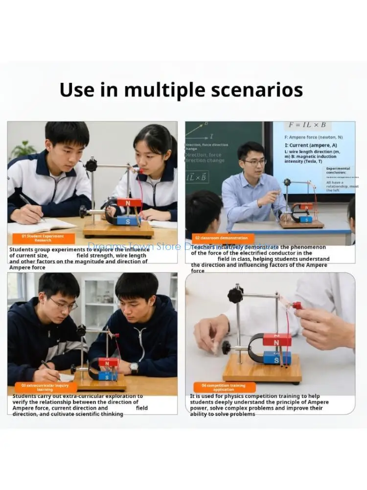 HX6A Physics Electromagnetism Equipment Metal Field Current Effect Demonstrator For Science Education School Labs