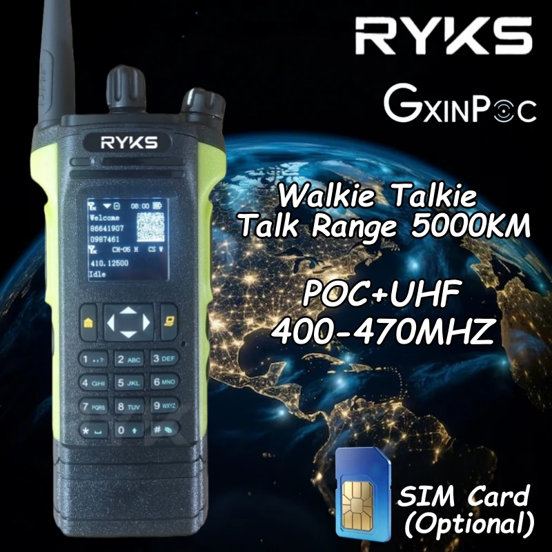 

Ry-XL6500 Global-радио Poc Радио UHF 400-470 МГц PMR 446 8 Вт Рация Рация Диапазон Talk 5000 км