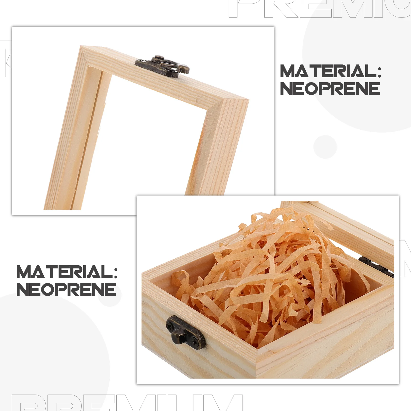 Small Wooden With Lid Vintage Style Jewelry Storage Organizer Transparent Glass Top Retro Flip Design Trinket Box For