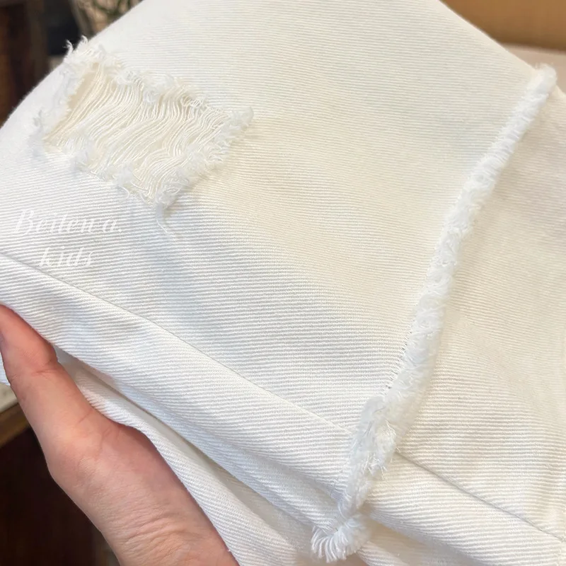 New Spring Autumn White Casual Pants For Girls Fashion and Stylish Children's Clothing For Baby Girls