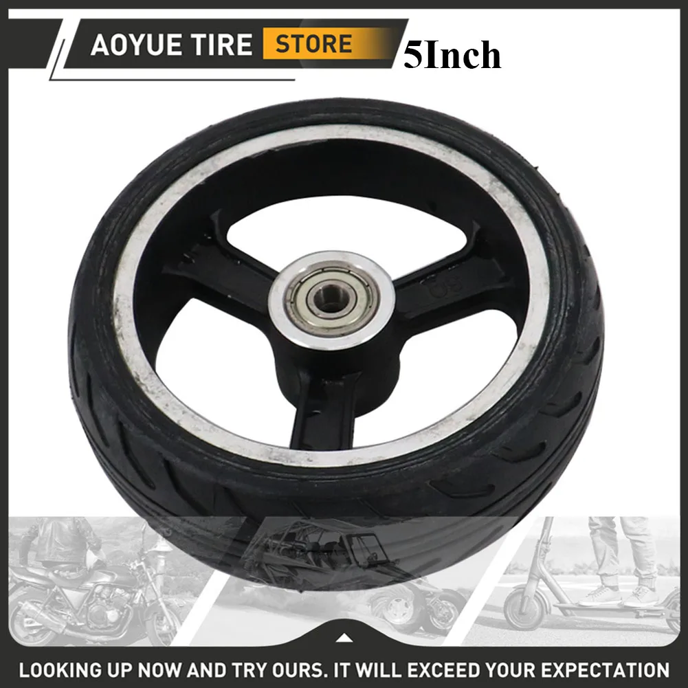 5 Inch Solid Wheel 5x2 Tubeless Wheel Tyre Wind Fire for Electric Scooters Strollers Trolley Wheelchairs Accessories