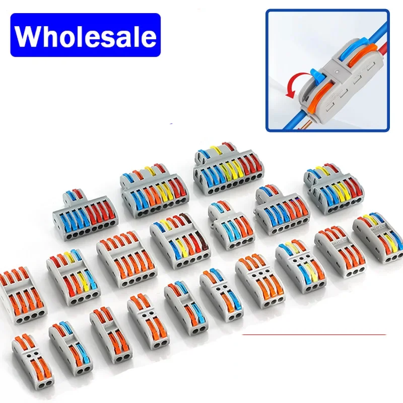 Wholesale SPL/FD/PCT Universal Quick Lever Wire Connectors Electrical Wire Terminals for Any Circuit Inline Splices 28-12 AWG