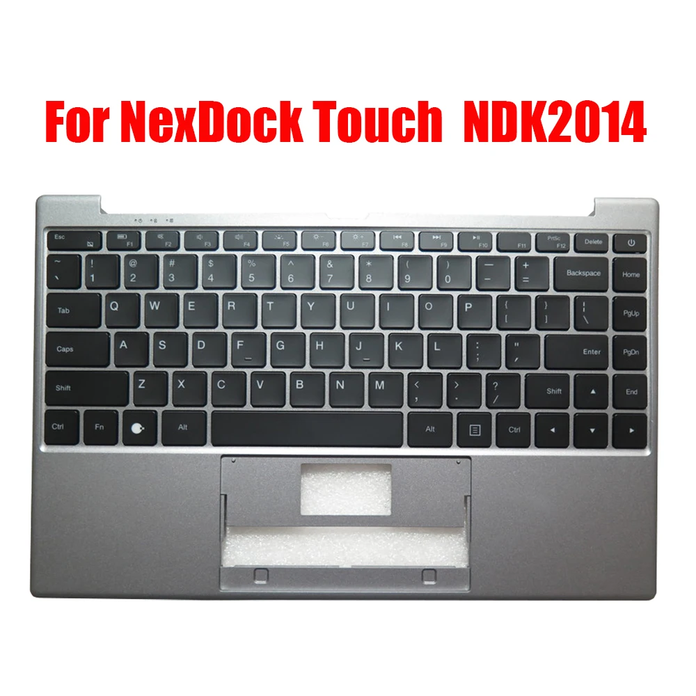 

Laptop Palmrest For NexDock Touch NDK2014 With Backlit English US Keyboard Black Upper Case New