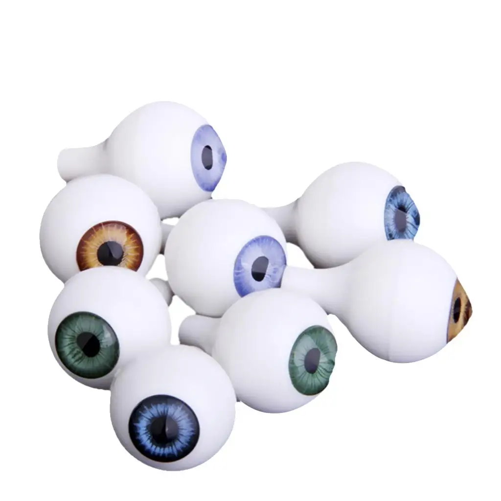 

MagiDeal 8Pcs Round Acrylic Doll Eyes Eyeballs Halloween Props for Plush Animals Dog Bear DIY Craft Toys 22mm