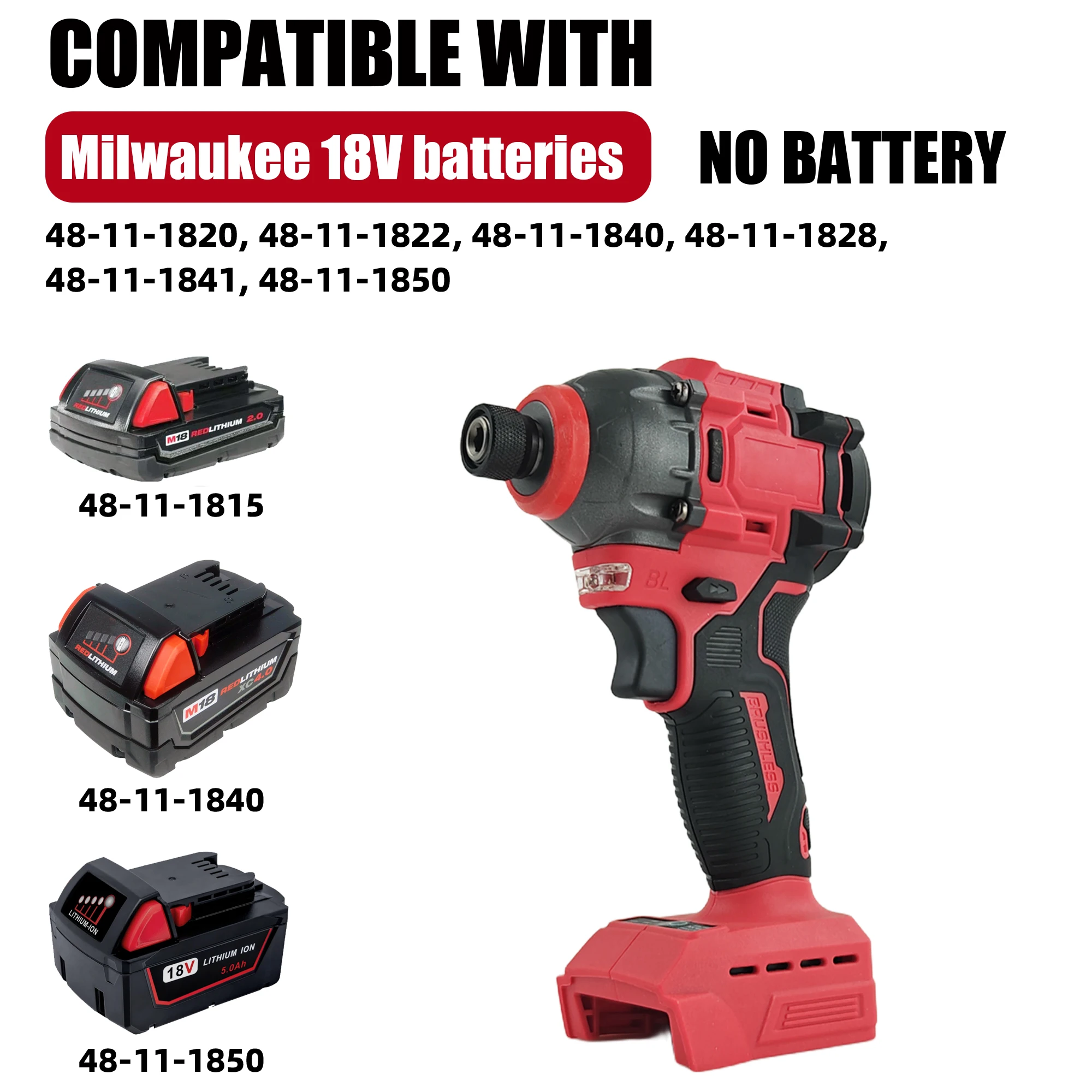 1/4インチ ブラシレス コードレス ドライバー 300 Nm コードレス インパクトドライバー（バッテリー別売）