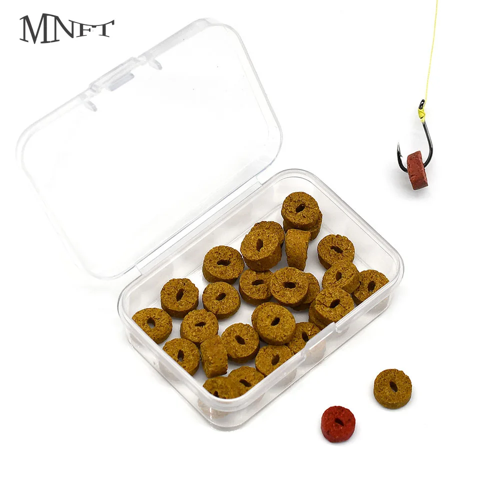 MNFT - Caja de 20 Piezas de Señuelos de Pesca Huecos, Gusanos Rojos, para Tilapia, Carpa, Insectos, Partículas, Boilies, Lubina