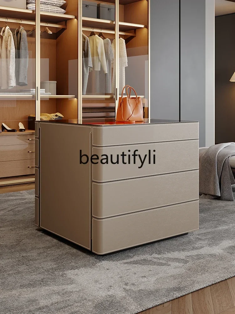 

S1S Household Multifunctional Glass Storage Cabinet Jewelry Display Cabinet Bedroom Locker