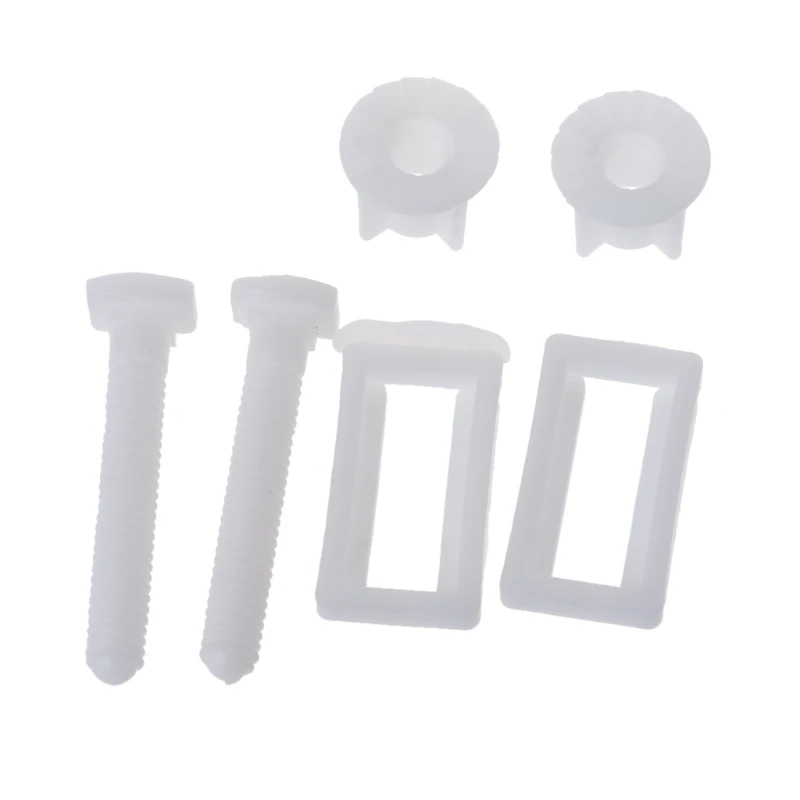 1 Pair Toilet Seat Expansion Screw Hinges Easy Install Small Rubber Top Universal Fixing Professional Nuts Accessories