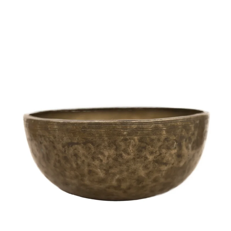 

26.0 CM 1.56 KG Tone F3 Nepalese Handmade Tibetan Bati Antique Bowl