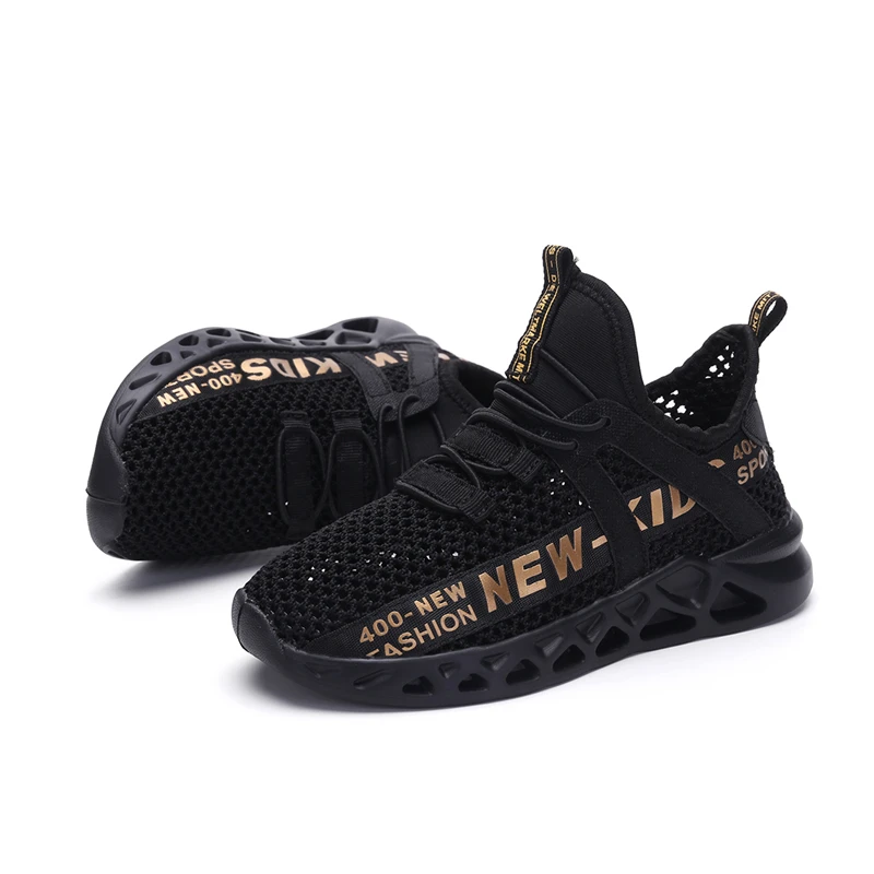 2023 Children Casual Shoes Boys Running Summer Black Air Mesh Footwear Kids Shoes for Girl Light Sock Sneakers Soft Red Spring