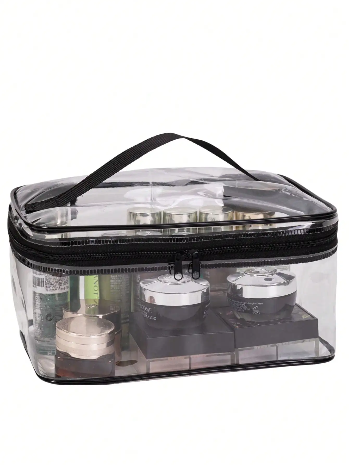 

1pc Large Capacity Portable Transparent Square Cosmetic Bag, Best-Selling Waterproof Makeup Bag, Portable Cosmetic Tool Bag, Portable Travel Clutch, Women's Organizer Pouch, Women's Gift, Christmas Gift,Pouch,Makeup Pouch,Travel Essential