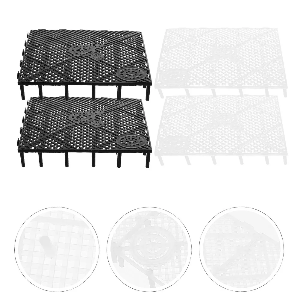 12Pcs Plastic Aquarium Divider Tray Fish Tank Separator Bottom Filter Plate Multi Functional Grid Baffle for Impurity Filtration