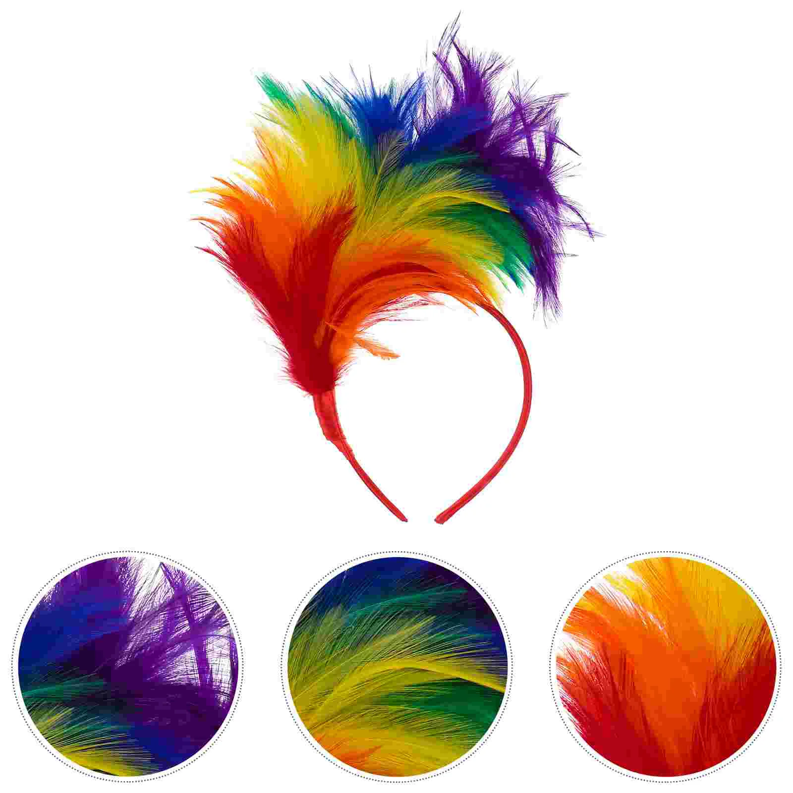 

Women Headpiece Feather Headband Wedding Mens Gifts Bands Headwear Prom Dress Sequins Party