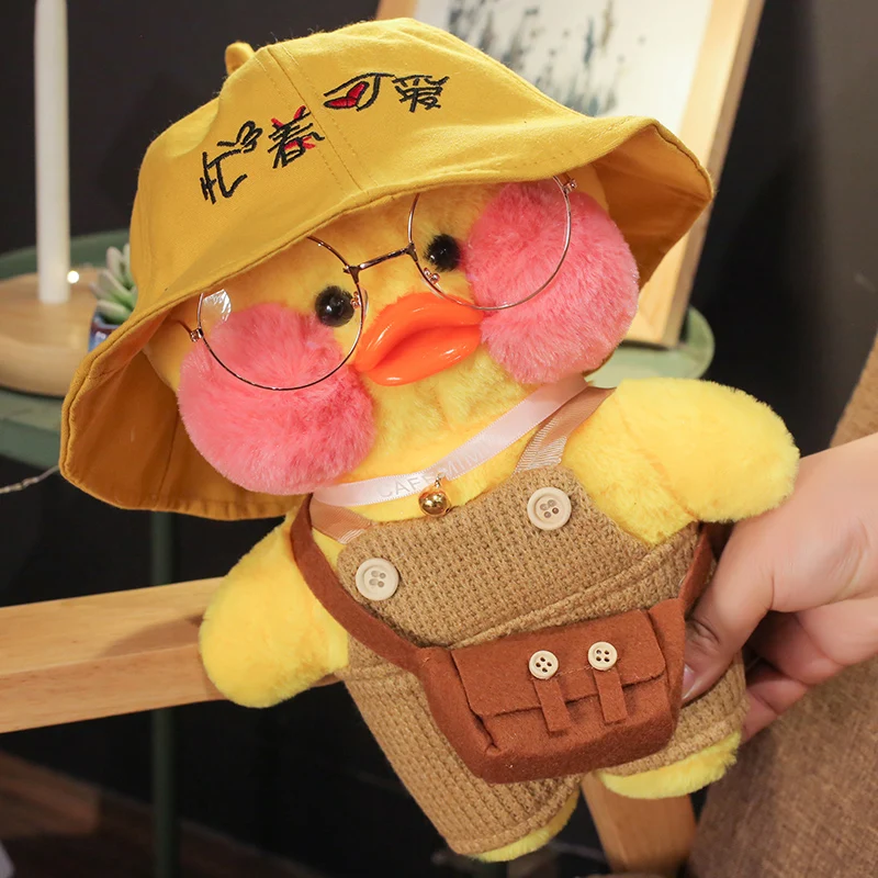 30cm Pato Plüsch Lalafanfan Ente Niedliche Stofftiere Gelbe Ente Kuscheltier Flifan Ente Kawaii Plüschtiere Tier-Plüschkissen Weiches Spielzeug